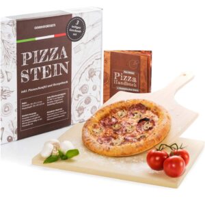 GOODS+GADGETS Pizzastein und Pizzaschieber Deluxe Set